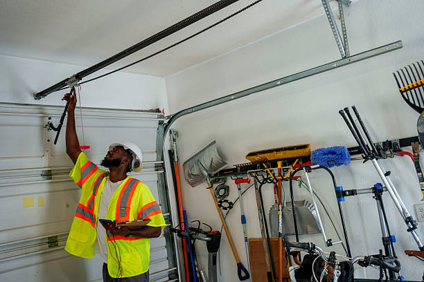 Professional Garage Door Panel Replacement technician working in Robeson County County, NC